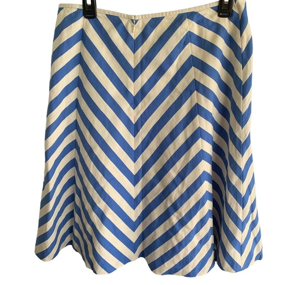 Talbots Skirt Chevron Stripe A Line Women’s Size 8 - Picture 2 of 6